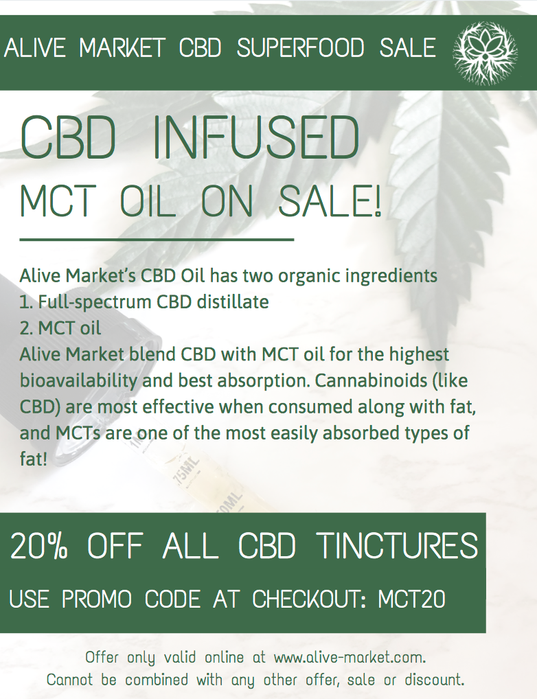 CBD INFUSED MCT OIL ON SALE!