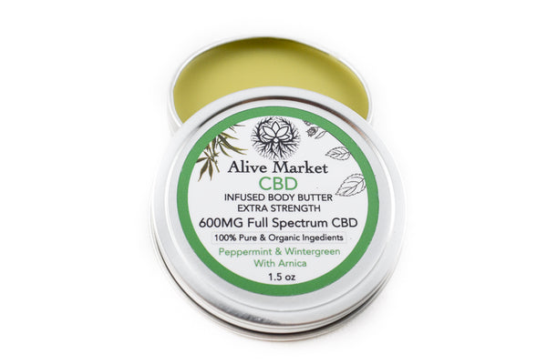 Peppermint & Wintergreen - Full Spectrum CBD Infused Body Butter | EXTRA STRENGTH